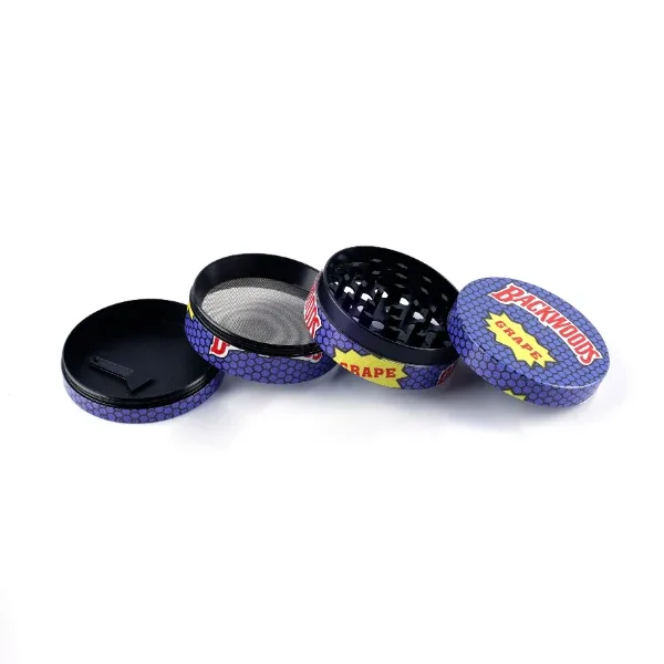 Backwoods 50mm 4 Part Zinc Alloy Herb Grinder - Image 2