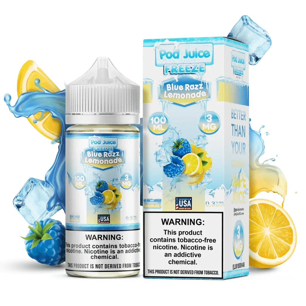 Blue Razz Lemonade FREEZE - Pod Juice - 100mL