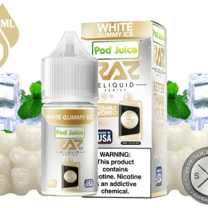White Gummy Ice Pod Juice x RAZ Salt 30ml