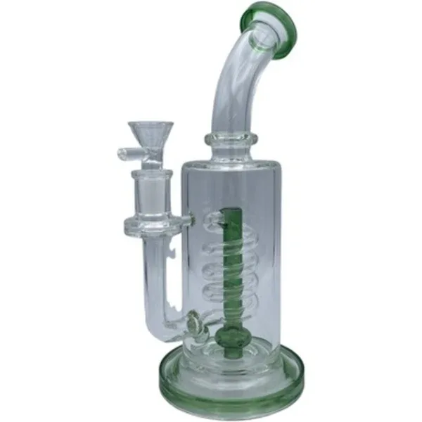 10" Spiral Recycler Glass Water Pipe Assorted Colors
