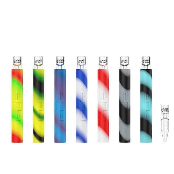White Rhine Flip Chillum to Straw Pyrex
