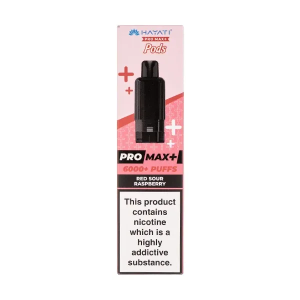 Red Sour Raspberry Pro Max Plus Prefilled Pod + Refill by Hayati