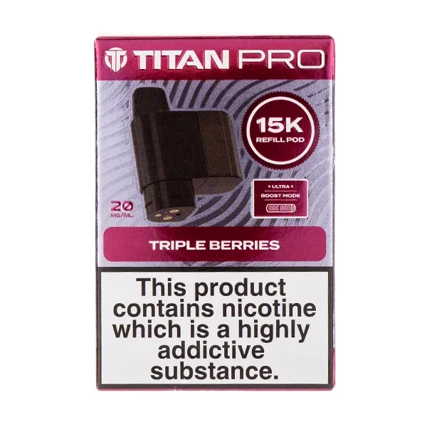 Triple Berries Pro 15K Prefilled Pod + Refill by Titan