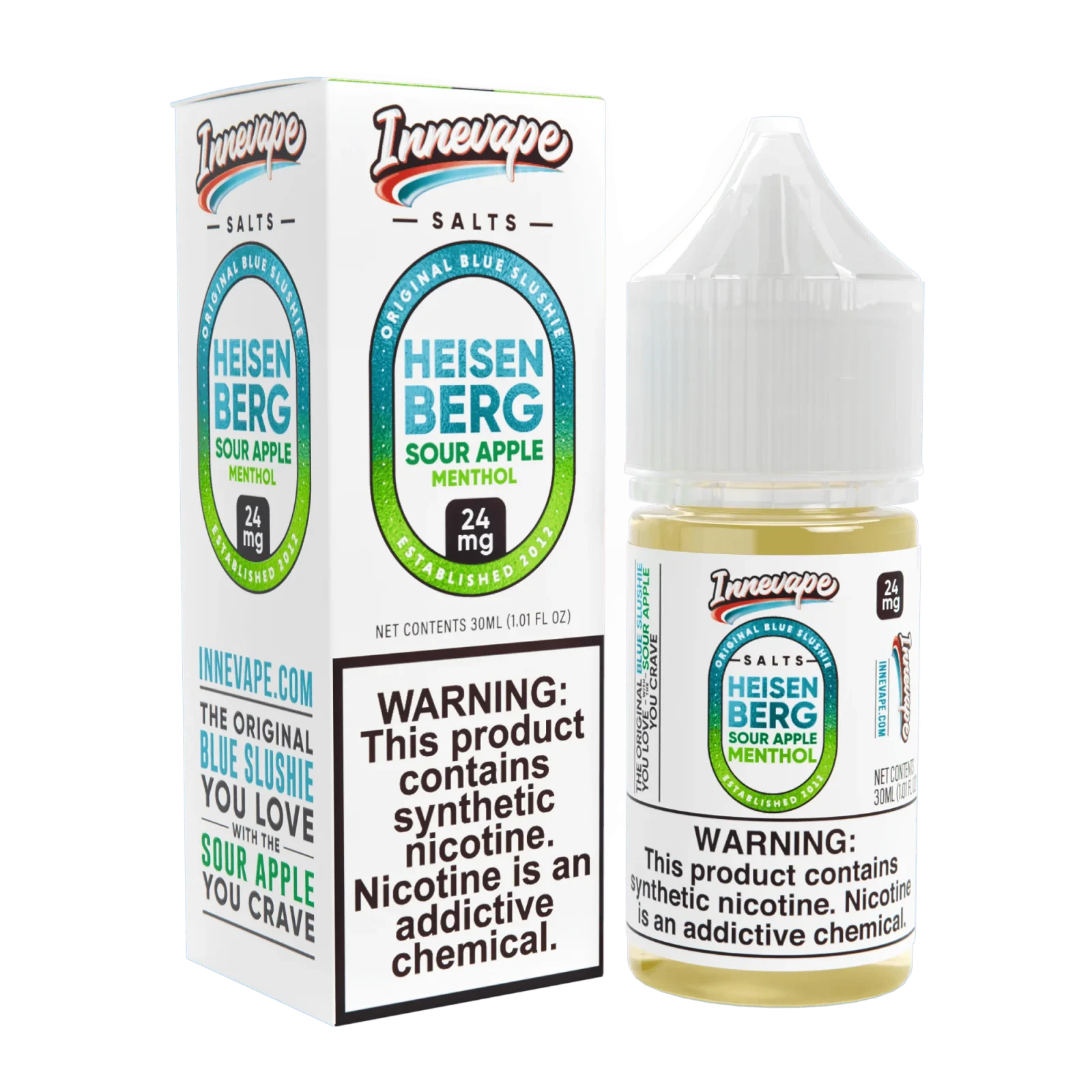 Heisenberg Sour Apple Menthol SALT - Innevape E-Liquids - 30mL