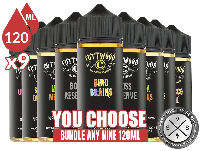 Cuttwood E-Juice Bundle 9x120ml (1080ml)