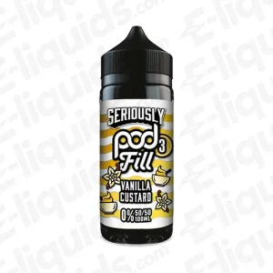 Doozy Vape Co Vanilla Custard Seriously Pod Fill 3 100ml Shortfill Vape Juice