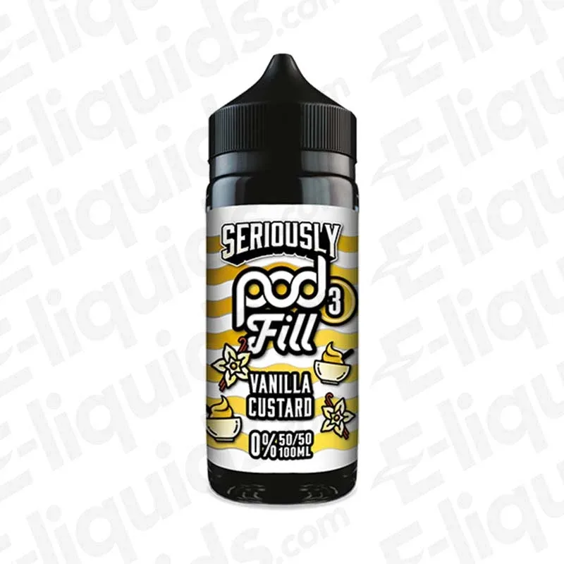 Doozy Vape Co Vanilla Custard Seriously Pod Fill 3 100ml Shortfill Vape Juice