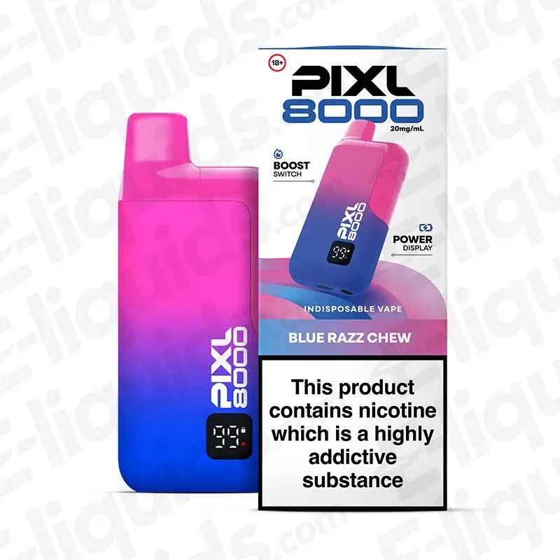 PIXL 8000 Blue Razz Chew Prefilled Pod Kit