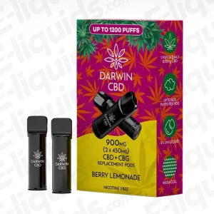 Darwin CBD+CBG 900mg Berry Lemonade (2 x 450mg) Prefilled Pod