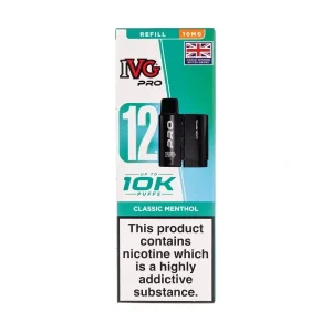 Classic Menthol Pro 12 Prefilled Pod + Refill by IVG