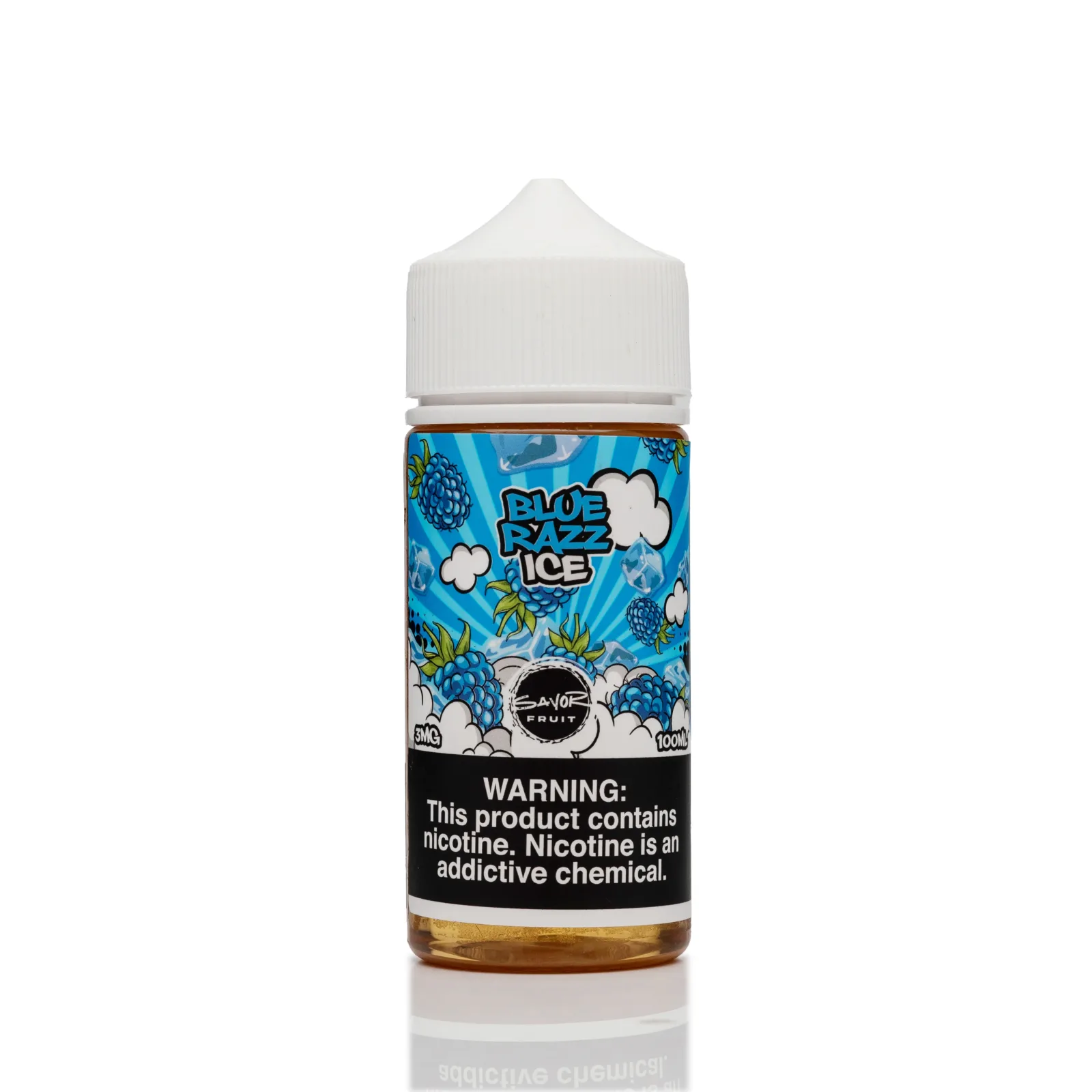 Savor E-Liquid Blue Razz Ice - 100ml - Image 2