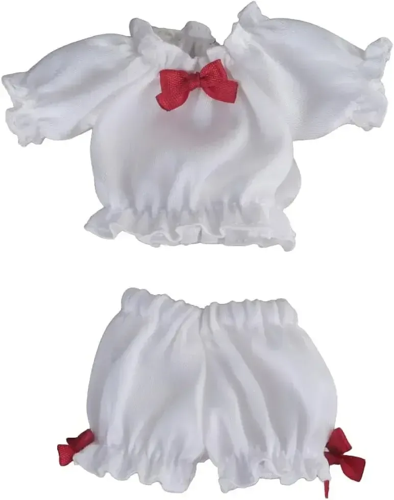 Snail Shell Doll White Sleepwear Cloth ABS Figure Outfit Set