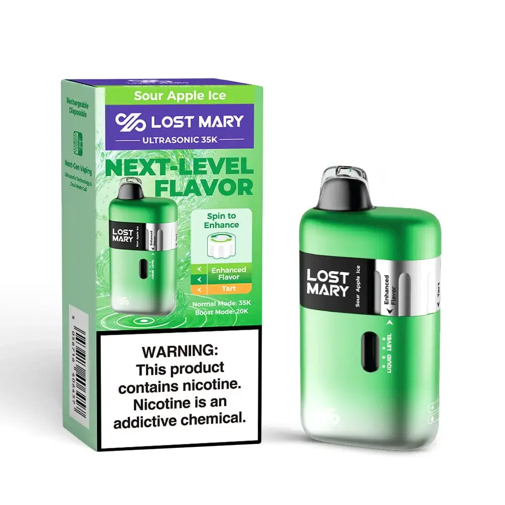 Sour Apple Ice - Lost Mary Ultrasonic 35k Disposable Vape