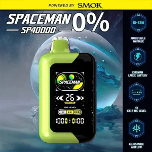 Sour Apple Ice - Spaceman SP40000 Disposable Vape Zero Nicotine