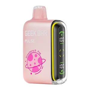 Strawberry B-Pop Geek Bar Pulse (Nicotine-Free) - Vapeoutletus Online Vape Store