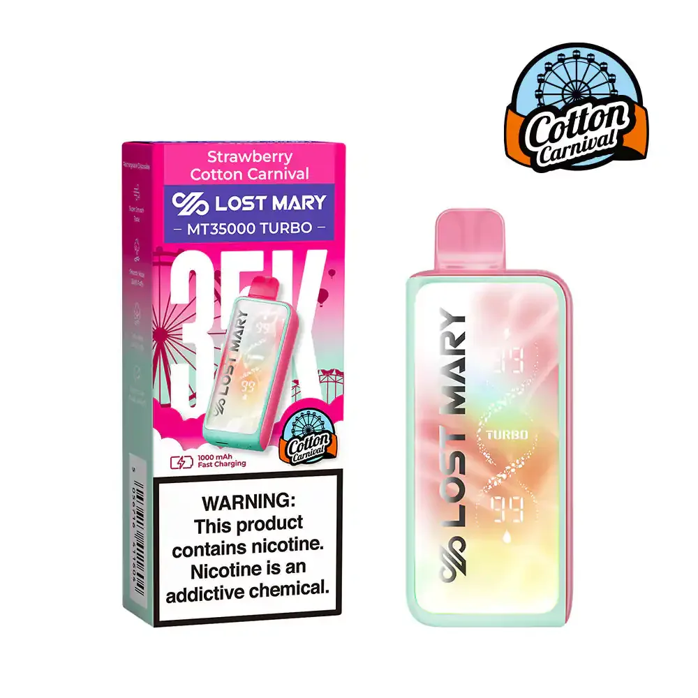 Strawberry Cotton Carnival - Lost Mary MT35000 Turbo Cotton Carnival Edition Disposable Vape