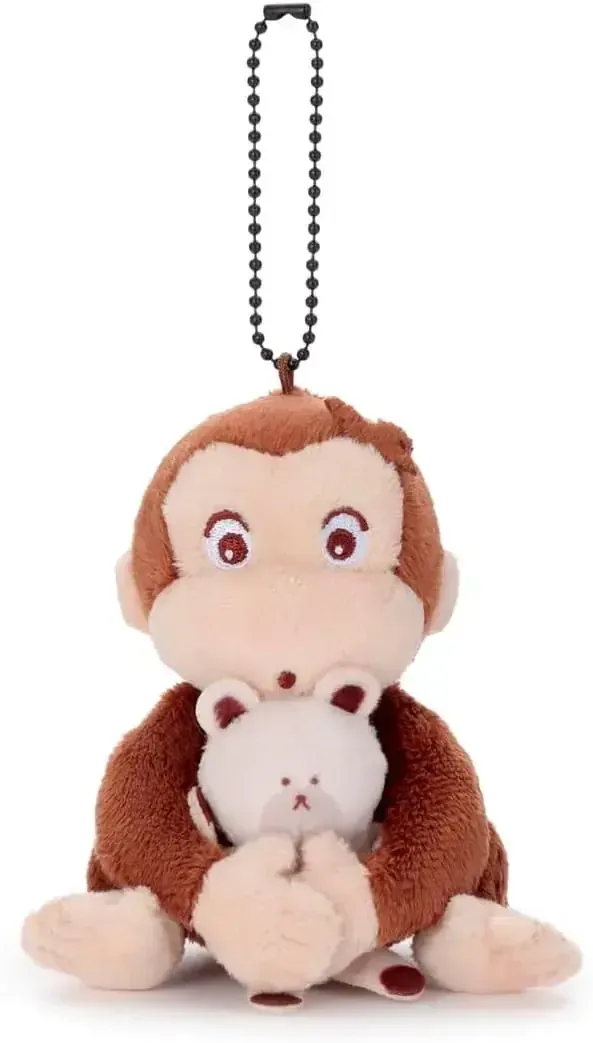 Takara Tomy Arts Curious George Bear Hug Mascot Plush Toy