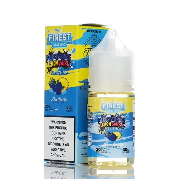 The Finest E-Liquid – Salt Nic Series – Blue Berries Lemon Swirl Menthol – 30ml (DISCONTINUED)