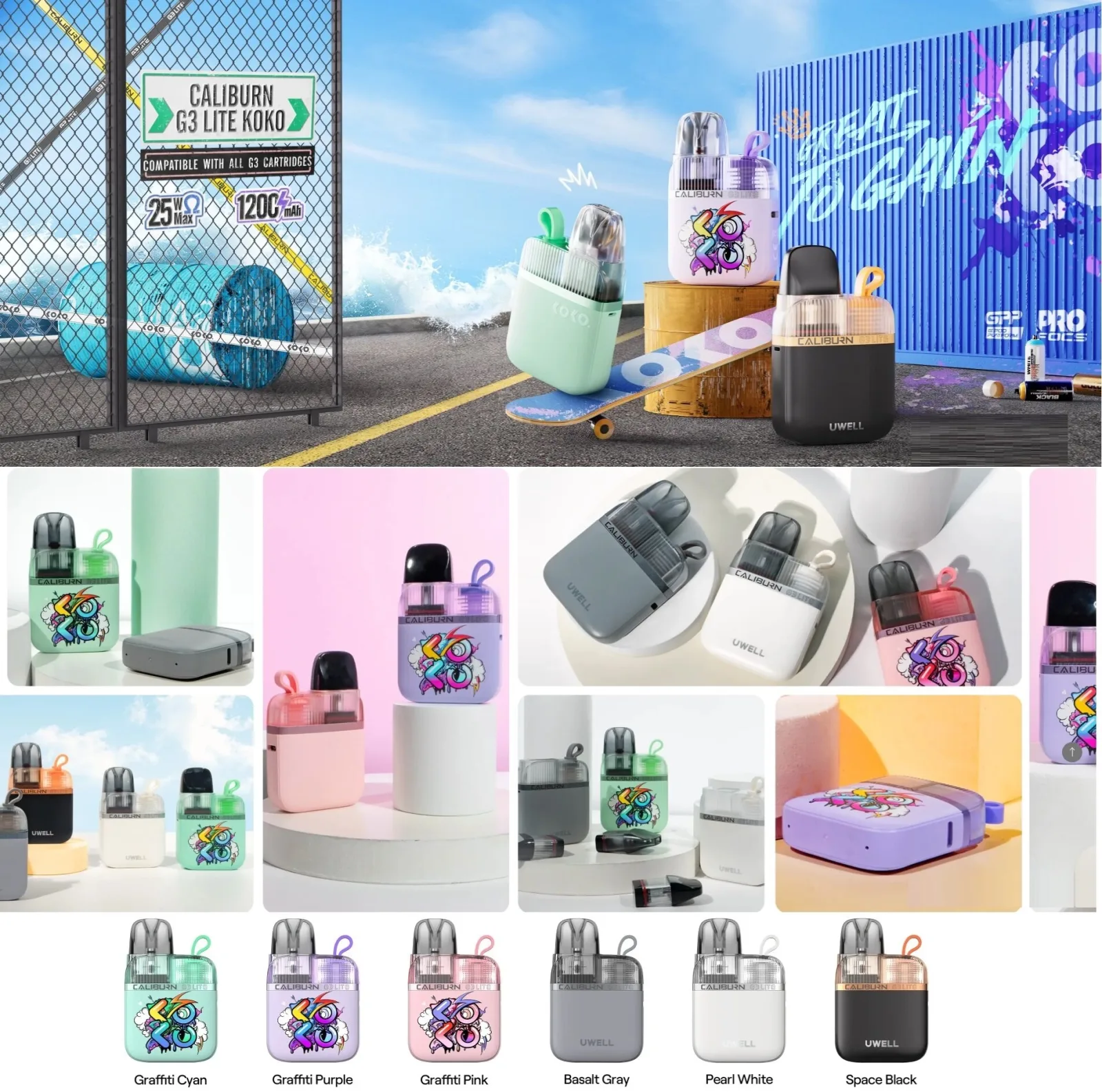 Uwell Caliburn G3 Lite KOKO Kit + Cartridge