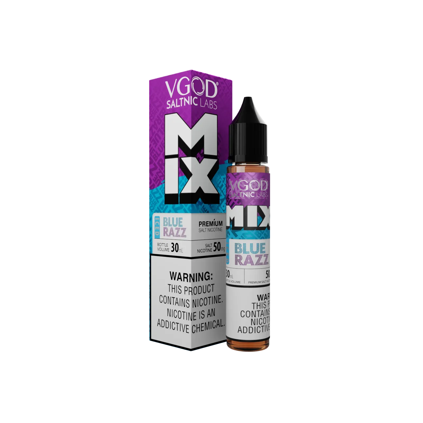 VGOD Salt Nic Labs Iced Mix Blue Razz - Image 2