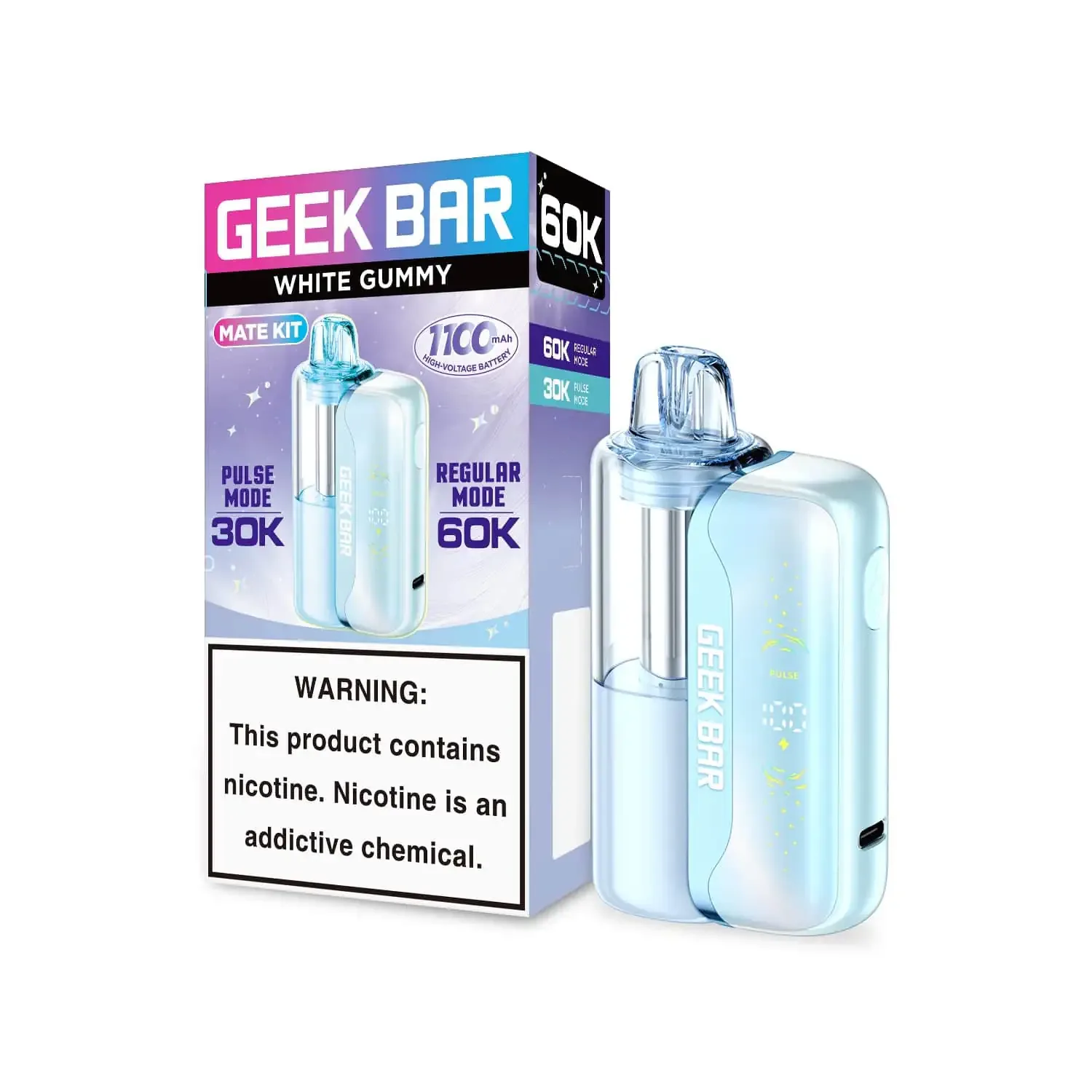 White Gummy - Geek Bar Mate 60k Disposable Vape Kit