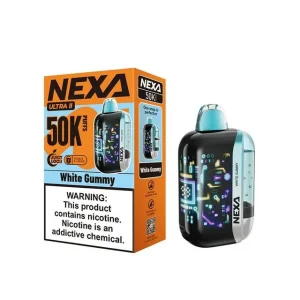 White Gummy Nexa Ultra II 50K Puffs Disposable - 20mL